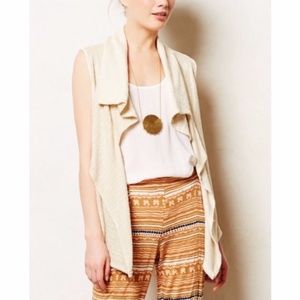 NWT Puella Draped Pointelle Knit Sweater Vest